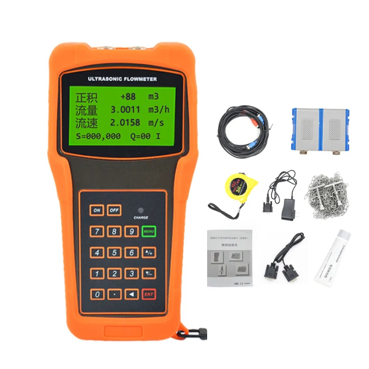 DN15-6000 Portable Flow Sensor Meter Ultrasonic Water Flow Sensor Oil Flow Meter