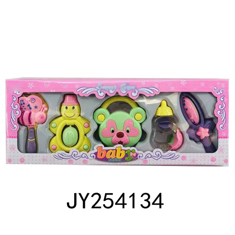
6pcs Musical Baby Rattles Shaker Hand Bell Early Educational Newborn Cartoon Toy 