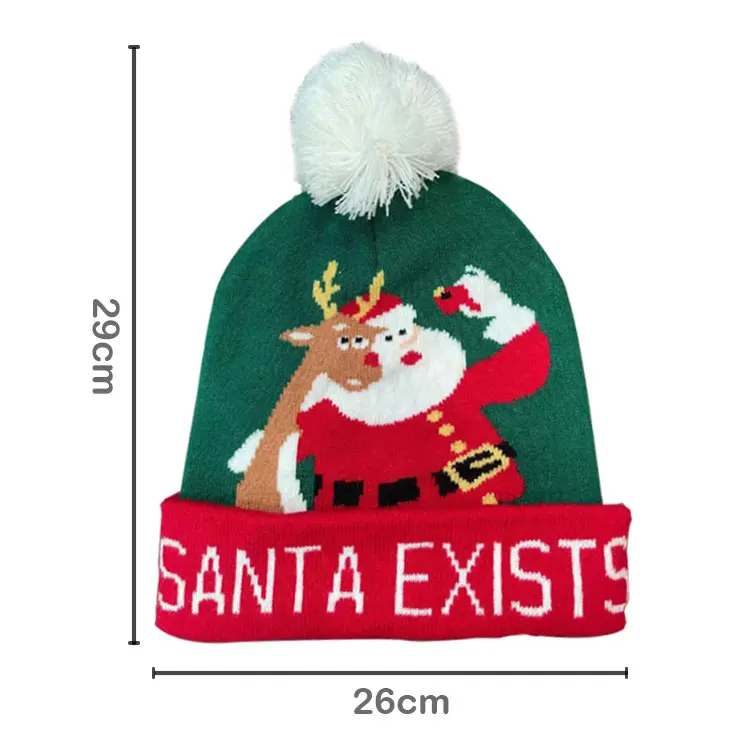 Christmas decoration supplies Wholesale new styles festival Beanie Pom Christmas Hats Hot Sale children gifts for santa hats