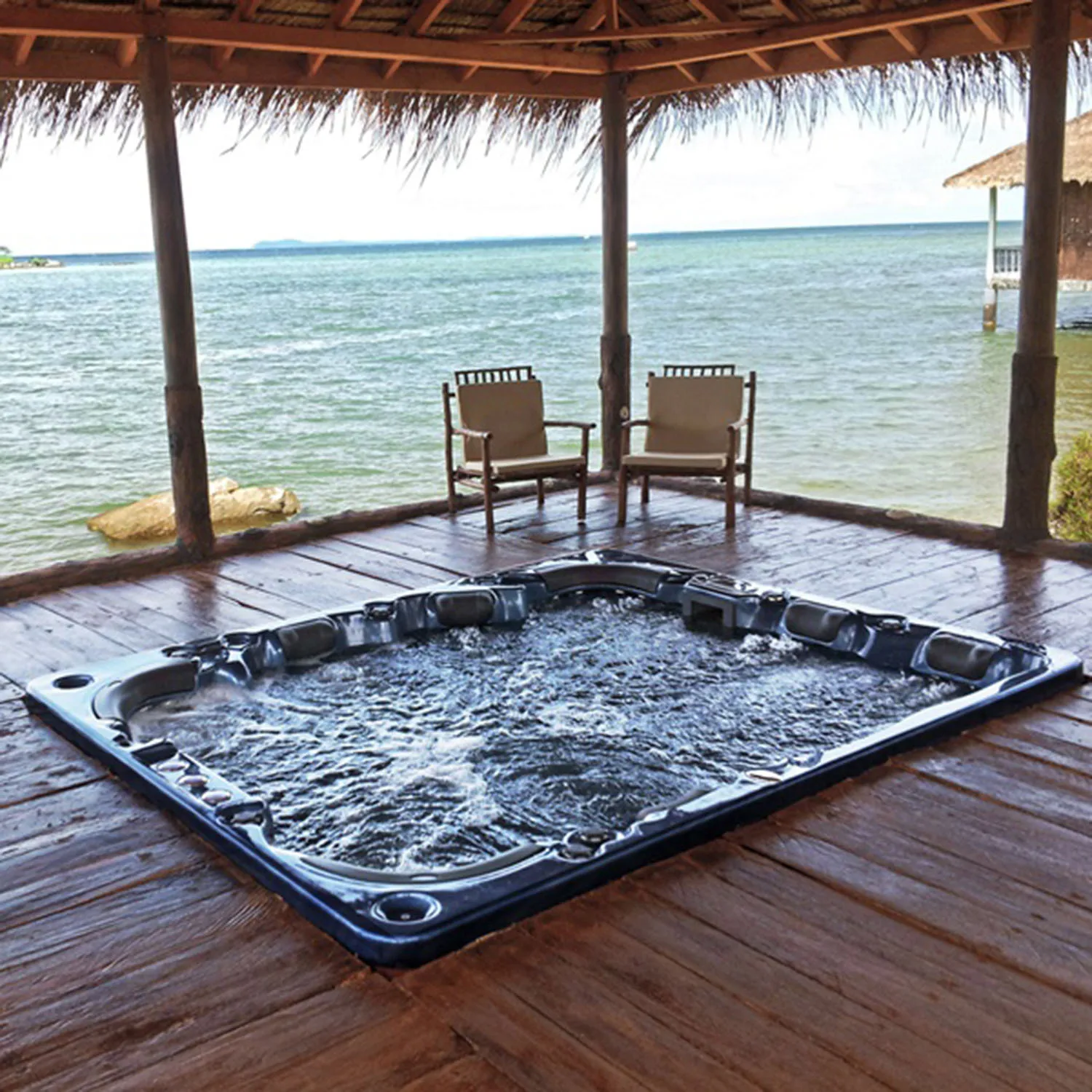 Deluxe 8 Person Whirlpool Bathtub Balboa Massage Hot Tub Swim Spa Outdoor For Villa Backyard