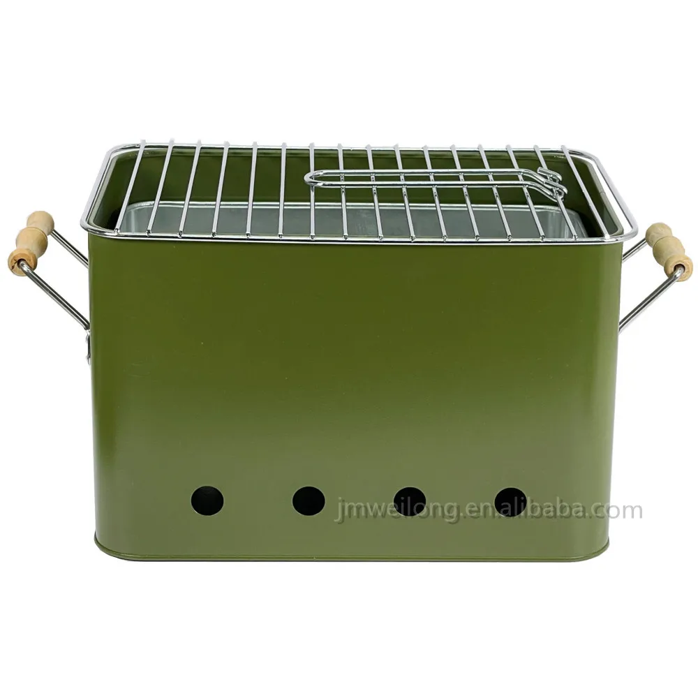 Galvanized Steel Portable  outdoor Barbecue Grill  cooking tools Charcoal BBQ Grill Bucket