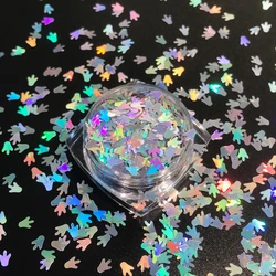 Wholesale holographic sequins bulk MK shaped glitter for crafts  nail &craft Decoration