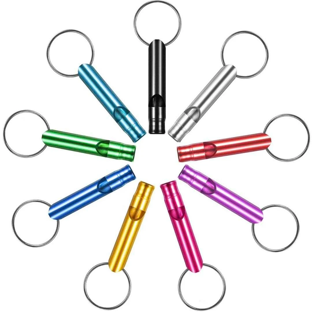 Металлический свисток, аварийный свисток, Самооборона, труба для выживания на открытом воздухе, свисток, брелок для самообороны, оптовая продажа