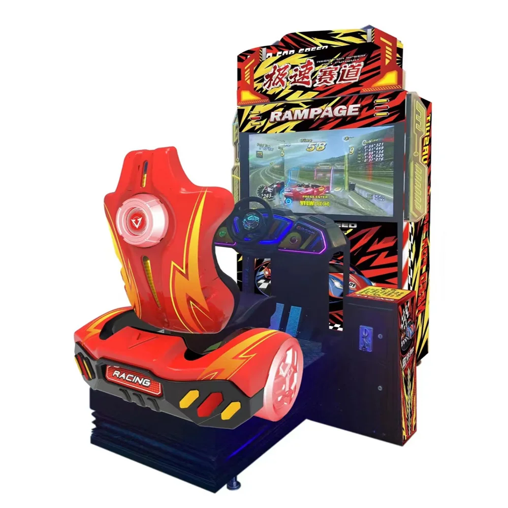 Customized Coin Operated Game Machine Car Driving Simulator Space Time Vehicle Racing Car Simulator