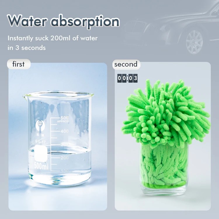 Large Size Microfiber Car Wash Mitt for Car Cleaning Mitts Chenille Scratch-Free Car Washing