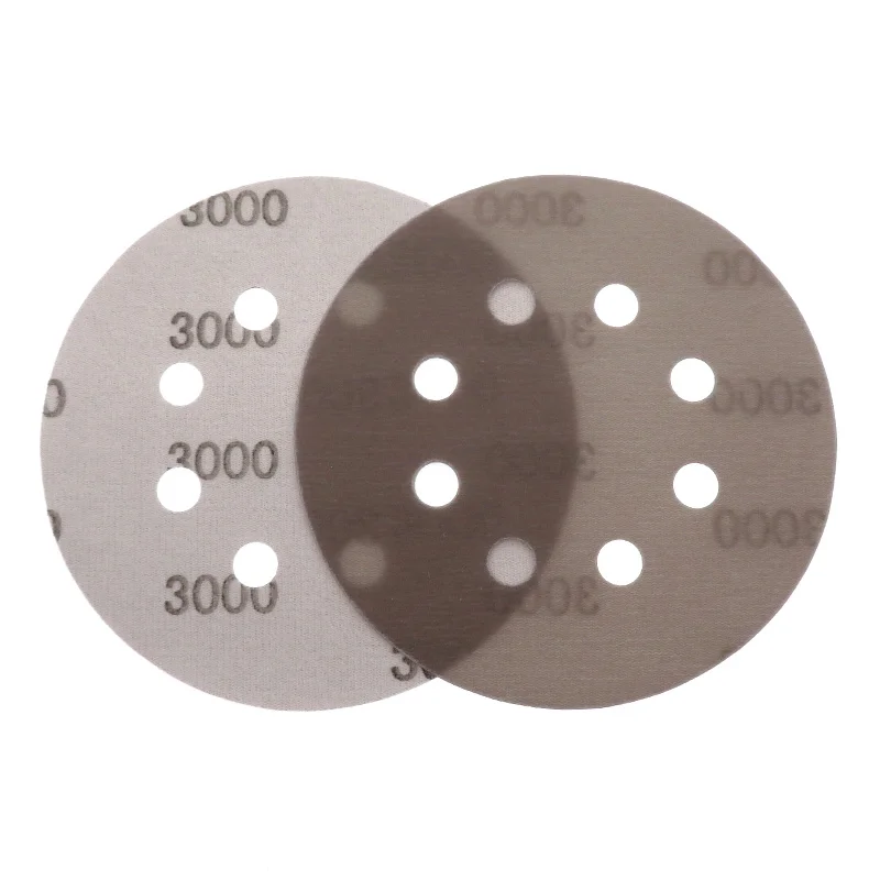 5Inch 8Hole 600-5000 Grit Hook and Loop Wet/Dry Silicon Carbide Sanding Paper Coated Abrasive Discs Automotive Sandpaper