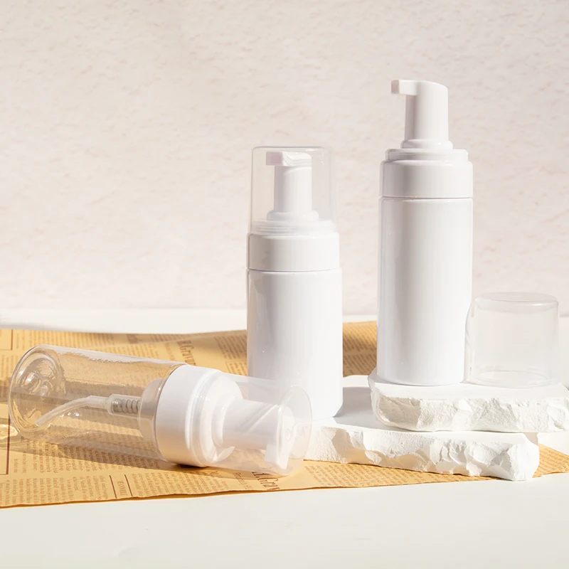 plastic pp foam pump dispenser customized cosmetic foam pump face wash facial foam cleanser bottle