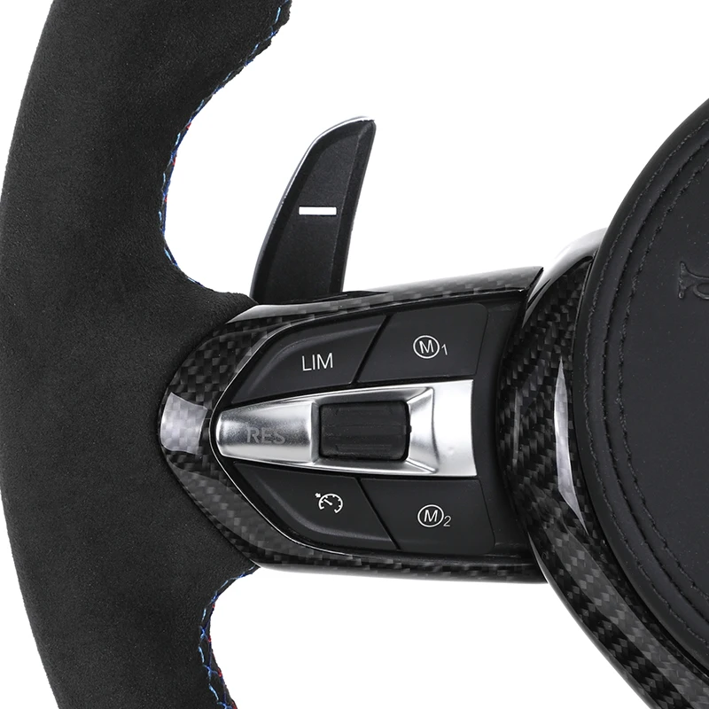 With Carbon Trim Red Top Strip Full Alcantara M Sport Steering Wheel for BMW F10 F20 F30 M3 F80 M4 F82 M2 F87 M5 F90 X5m F85