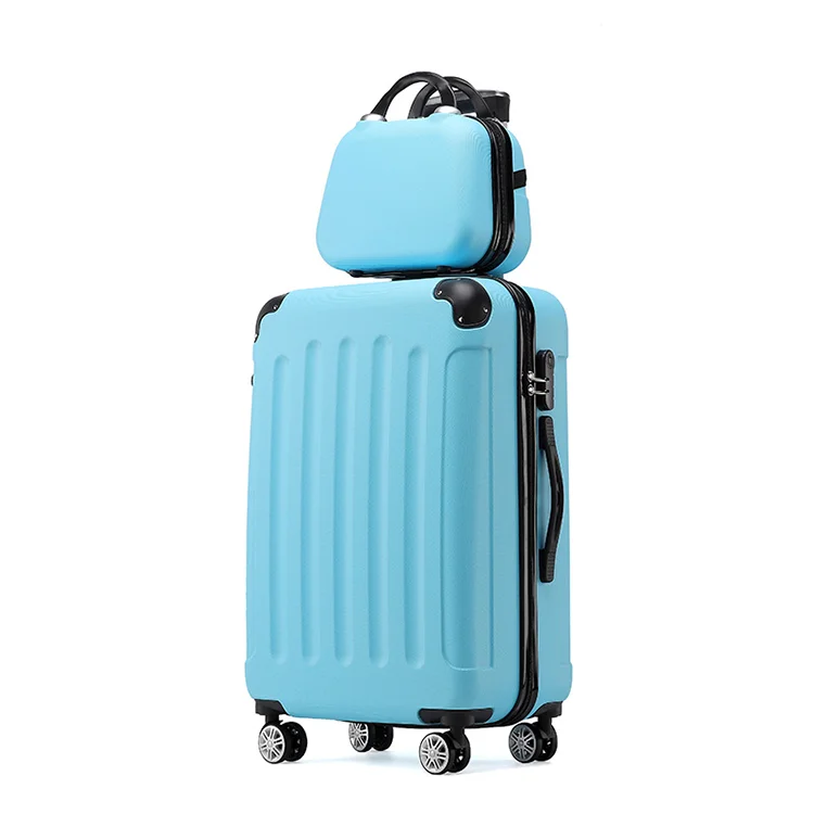 Wholesale Custom Luxury Travel Box 26 Inch 28 Inch Abs Frosted Hard Shell Makeup Trolley Suitcase Luggage Set For Girls