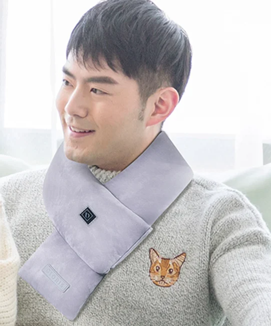Portable Neck Heater Thermal Neck Heating Pad USB Powered By Power Bank Electric Heated scarf for Women Men