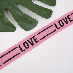 Factory direct supply nylon color elastic band jacquard LOVE elastic band 4 cm wide elastic band