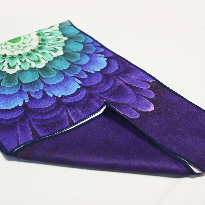 Eco Friendly Custom Design Printed Micro fiber Sport Towel Made from Post-Consumer  Recycled Plastic Beach Yoga Towel