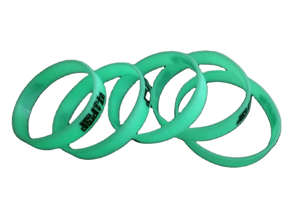 Фракционный пользовательский ваш логотип браслет светится в темноте мягкий силиконовый Пользовательский для деятельности