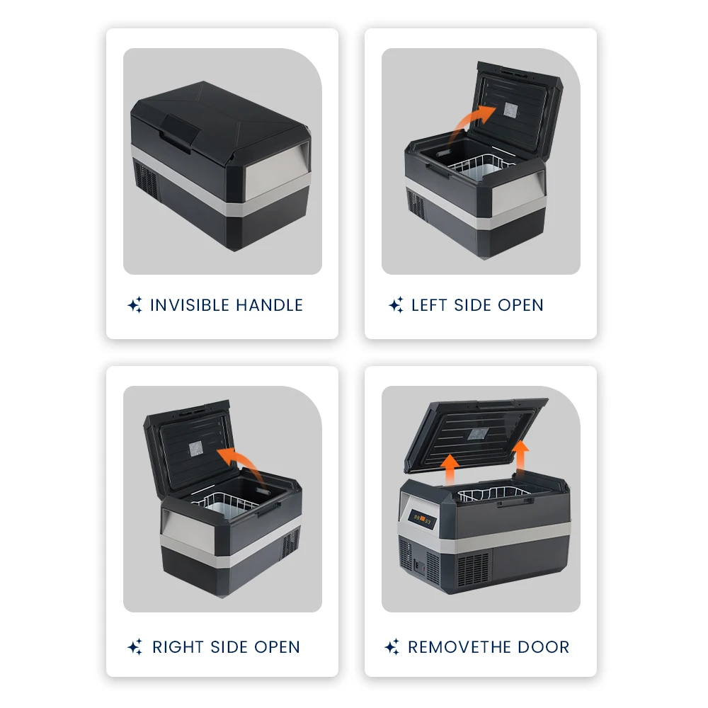 28l 33l Mini Camping Car Freezer 12v Compressor Fridges Portable Rv