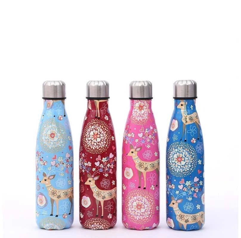 17oz Reusable Vaccum Insulated Cola Shape Water Bottle Private Label Eco Double Walled Stainless Steel Leak-Proof Thermos Bottle