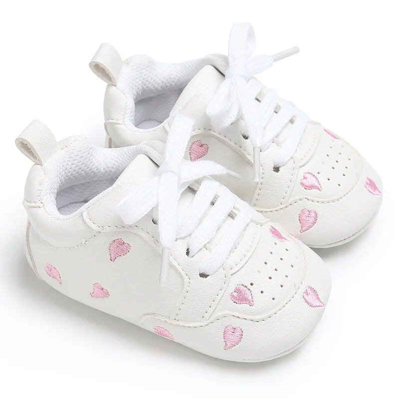 
Embroidered heart-shaped and star baby shoes soft soled casual baby walking shoes unisex 