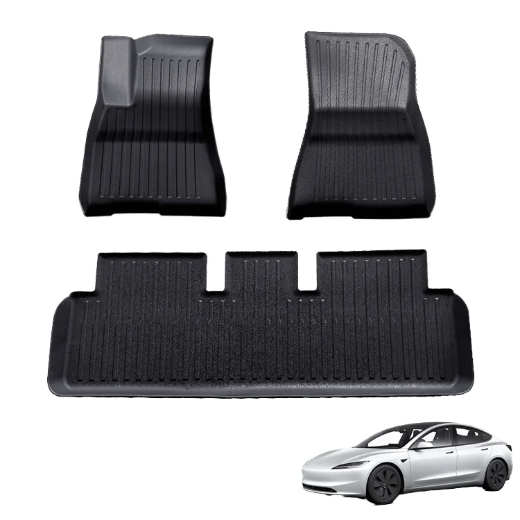 4-Piece 3D TPE PVC Rubber Car Floor Mats Perfect Fit Ford Ranger/Focus/Fusion/Escape/Bronco Sport Compatible Honda Ram Tesla 3