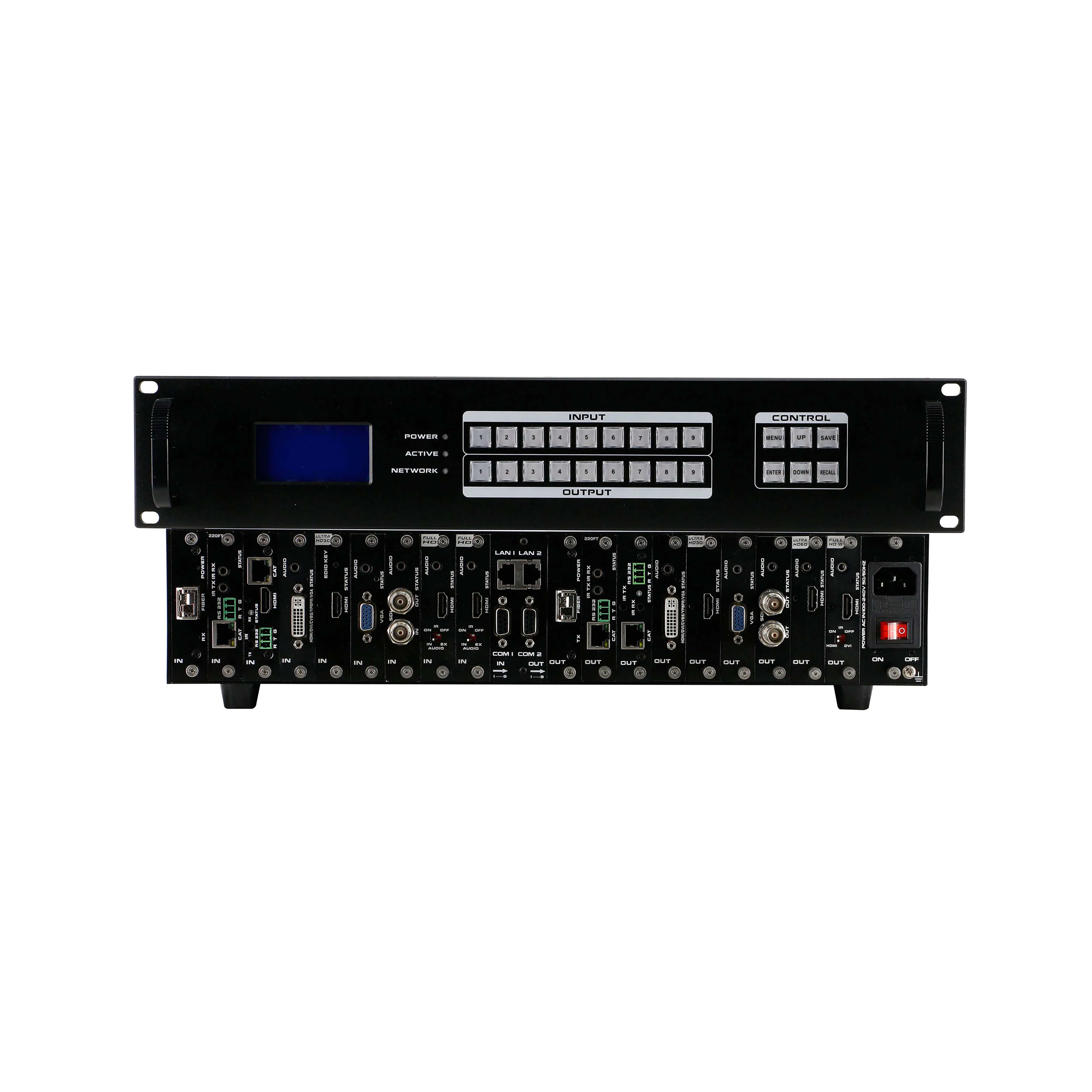 opaxy high quality  4k Video Mixer 8x8 1 card 1 port 1080P 4K30 and 4K60  Video Switcher hdml