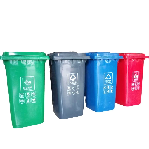 Manufacturer Price 240L Outdoor Trash Can Blue 63.4 Gal Dustbin Wheelie Plastic Waste Bin