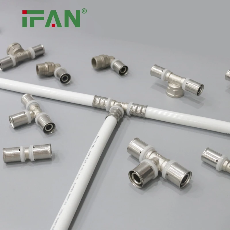 IFAN High Quality PEX Pipe Fittings Equal PEX Fitting 16 - 32MM PEX Brass Press Fittings