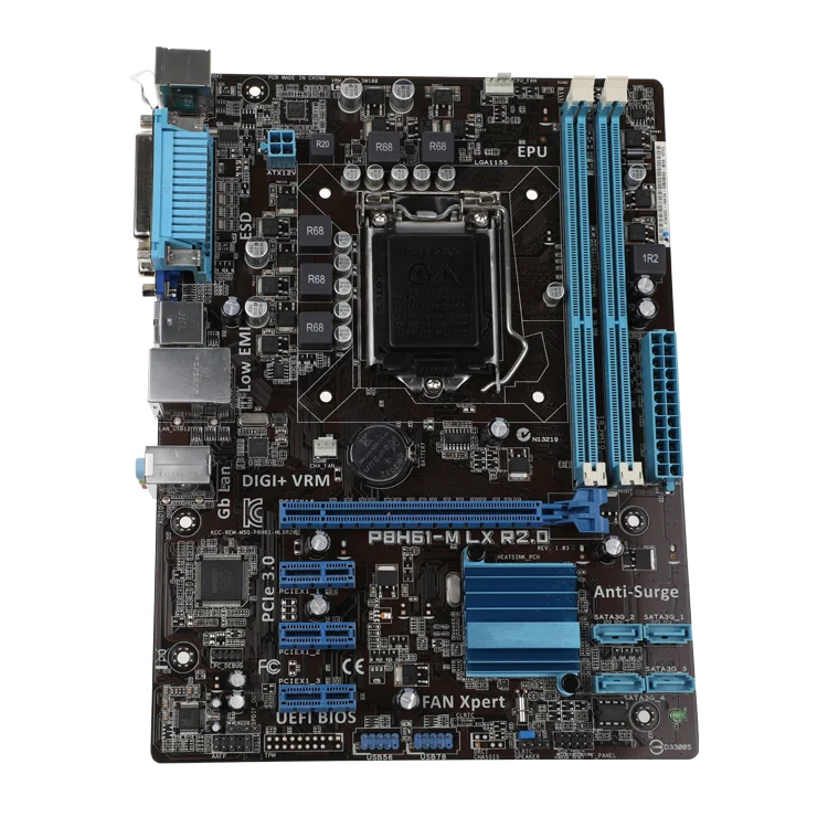  Double Channel 2 DDR3 DIMM P8H61-M Desktop Motherboard 100% Tested Mainboard For