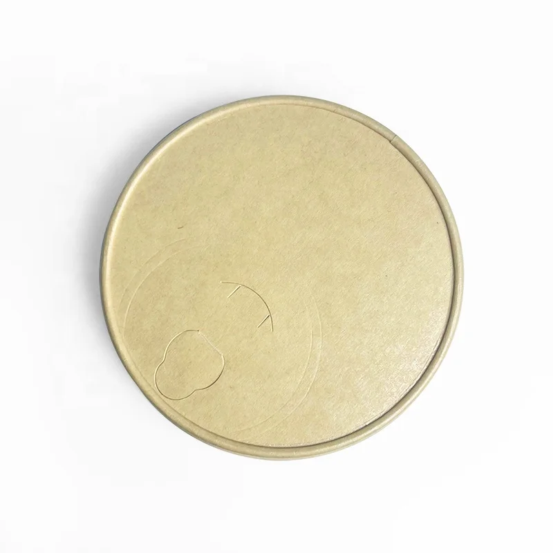 PLA Coated Bagasse Biodegradable Compostable Cup Lids Disposable Leakproof 80mm 90mm Flat Lid Takeout Coffee Cup Paper Cup Lid