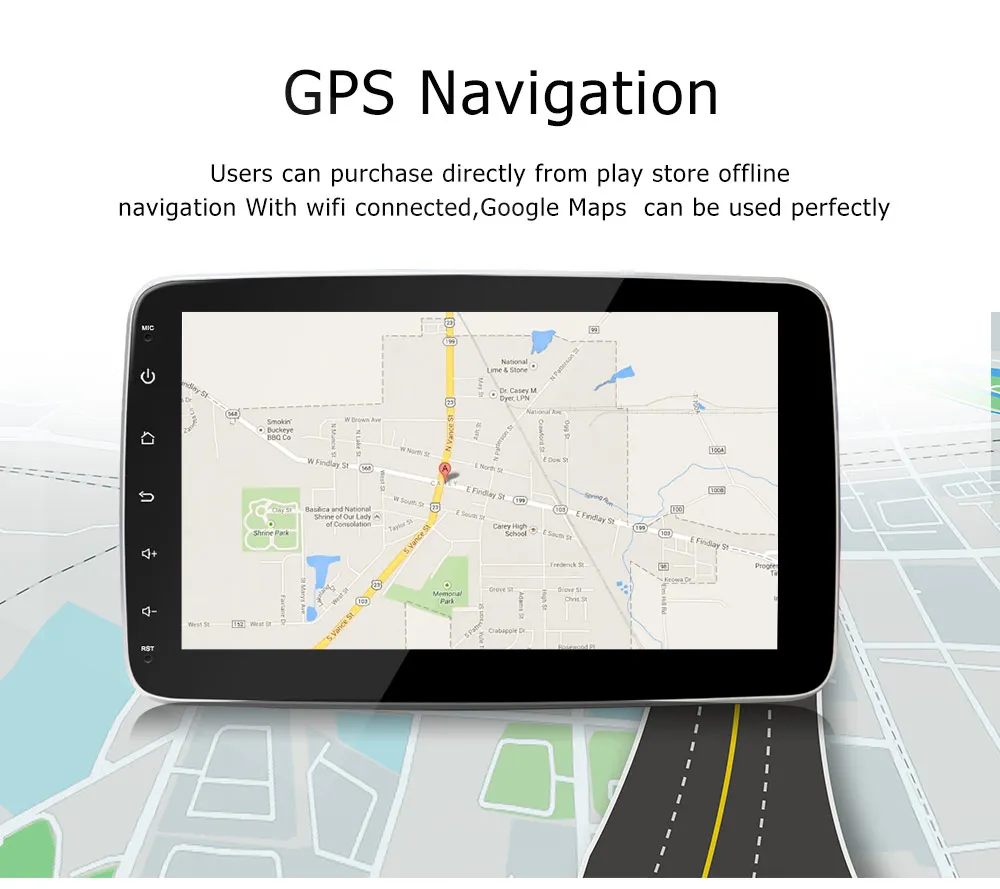 10.1inch Car Radio Stereo Autoradio Support 360 Degree Screen Rotating Gps Navigation Auto Electronnics Dvd Player Android Para