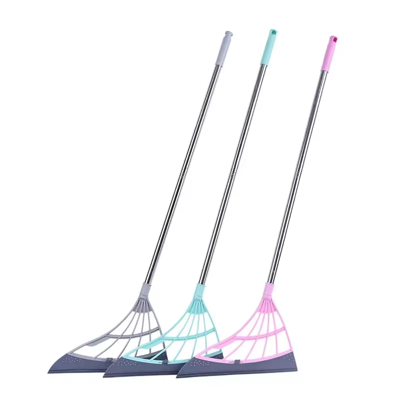 2-in-1 magic broom pet hair removal broom   window cleaning wiper scraper floor dust cleaning water broom