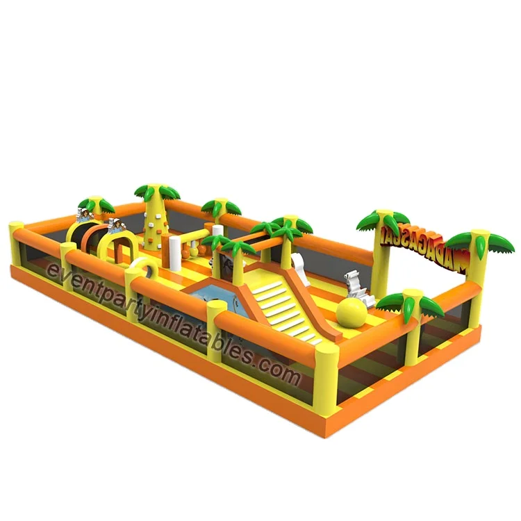 Customized Tree Inflatable Bouncer With Slide Bouncy Jumping Station Play Land