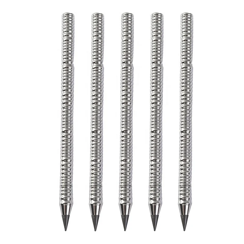 High quality novelty inkless pencil metal copper eternal pen everlasting Pen Erasable Pencil