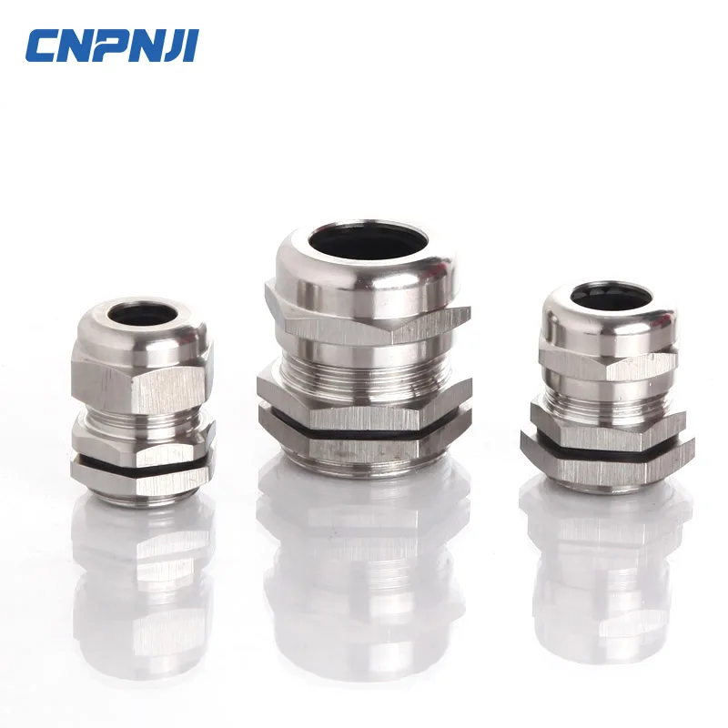 Source Factory Direct M Type  Long entry black silicone Nickel Coated Brass Metal Cable Gland