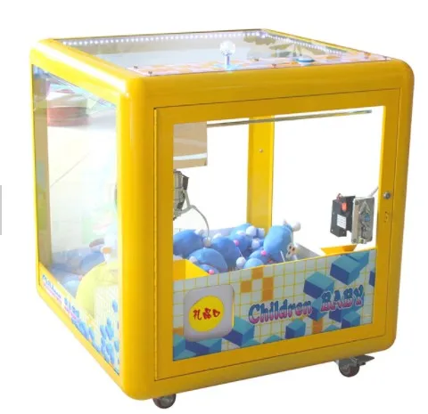Coin Operated  Magic Cube Mini Glass Claw Crane Game Machine|Amusement Prize Gift Arcade Game Machine For Game Center