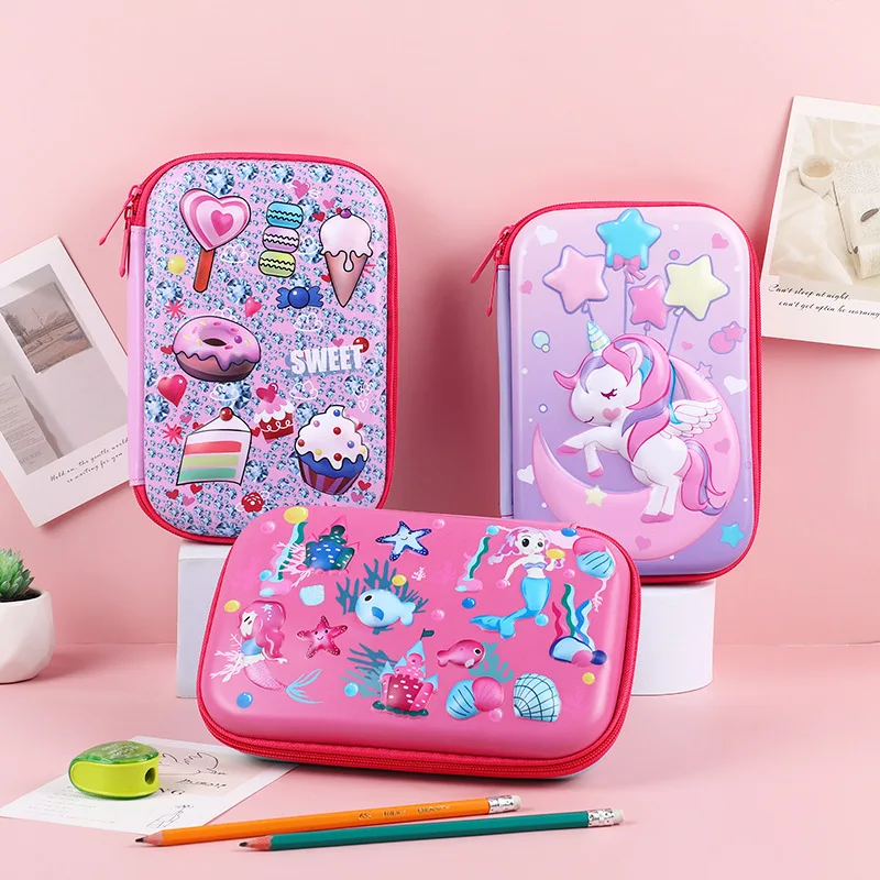 Eva Cute Stationery Bag Small Fresh Pencil Bag Gift Case For School Nice Cartoon For Kids Pencil Case