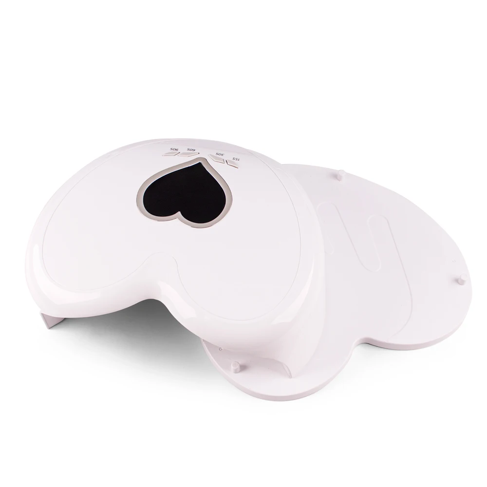 Magic Pink Heart Shape Nail Lamp Pro Cure 96W UV LED Nail Dryer with Shining Diamonds