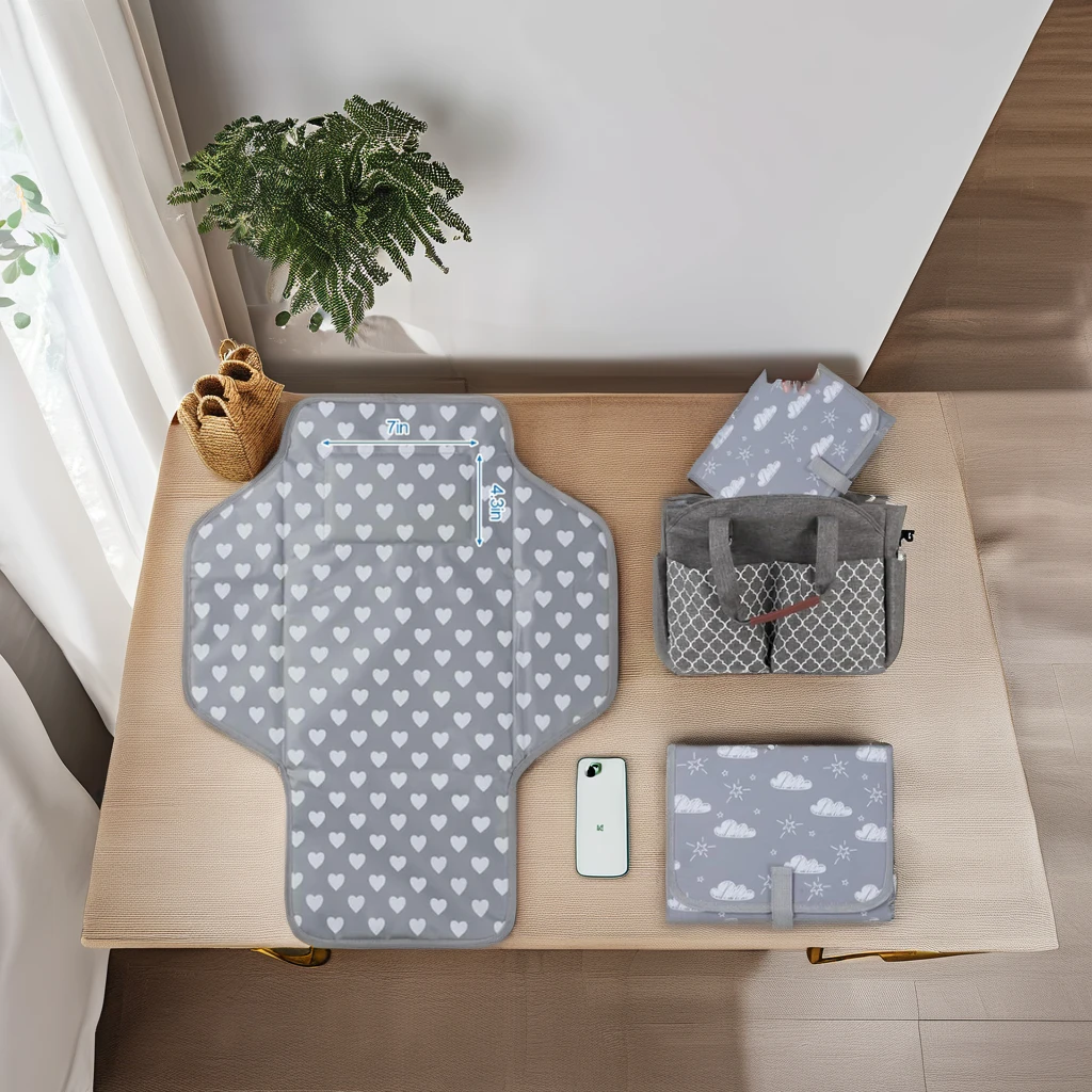Luxury Soft Reusable Waterproof Changing Pad Cover Portable Foldable Table for Baby Travel