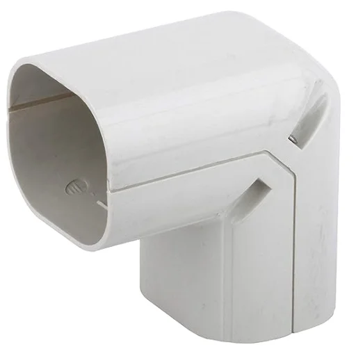 High quality PVC decorative wire cover 90 degree vertical elbow suitable for tubeless mini split air conditioning