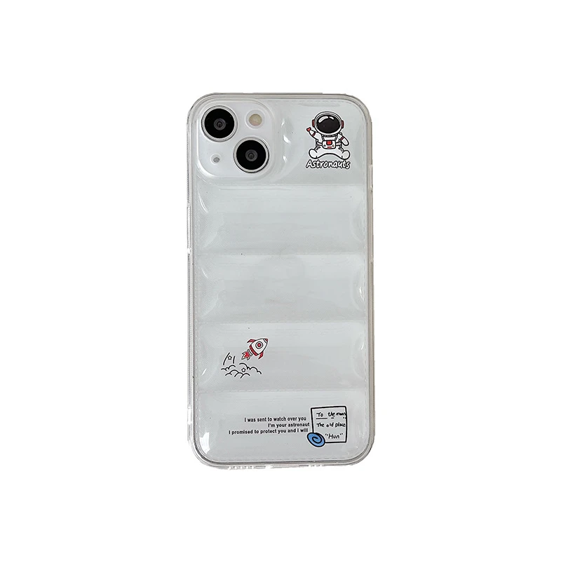 Custom Soft Puffer Cotton Down Jacket Phone case Frosted TPU Fashion Brand Feather Dress Case for iPhone 14 13 12 Samsung Xiaomi