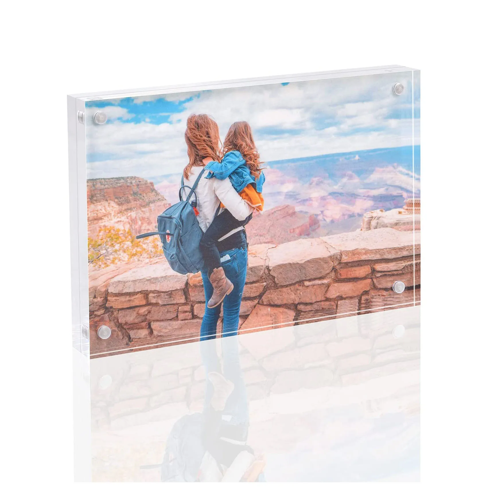 Promotion Dustproof Waterproof Custom Size Magnetic Plastic Double Sided Transparent Acrylic Photo Frame