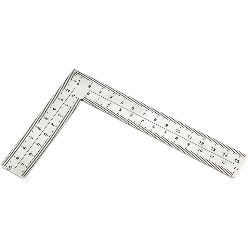 Stainless steel measuring square with wide base woodworking precision ruler thickened high precision turning rule