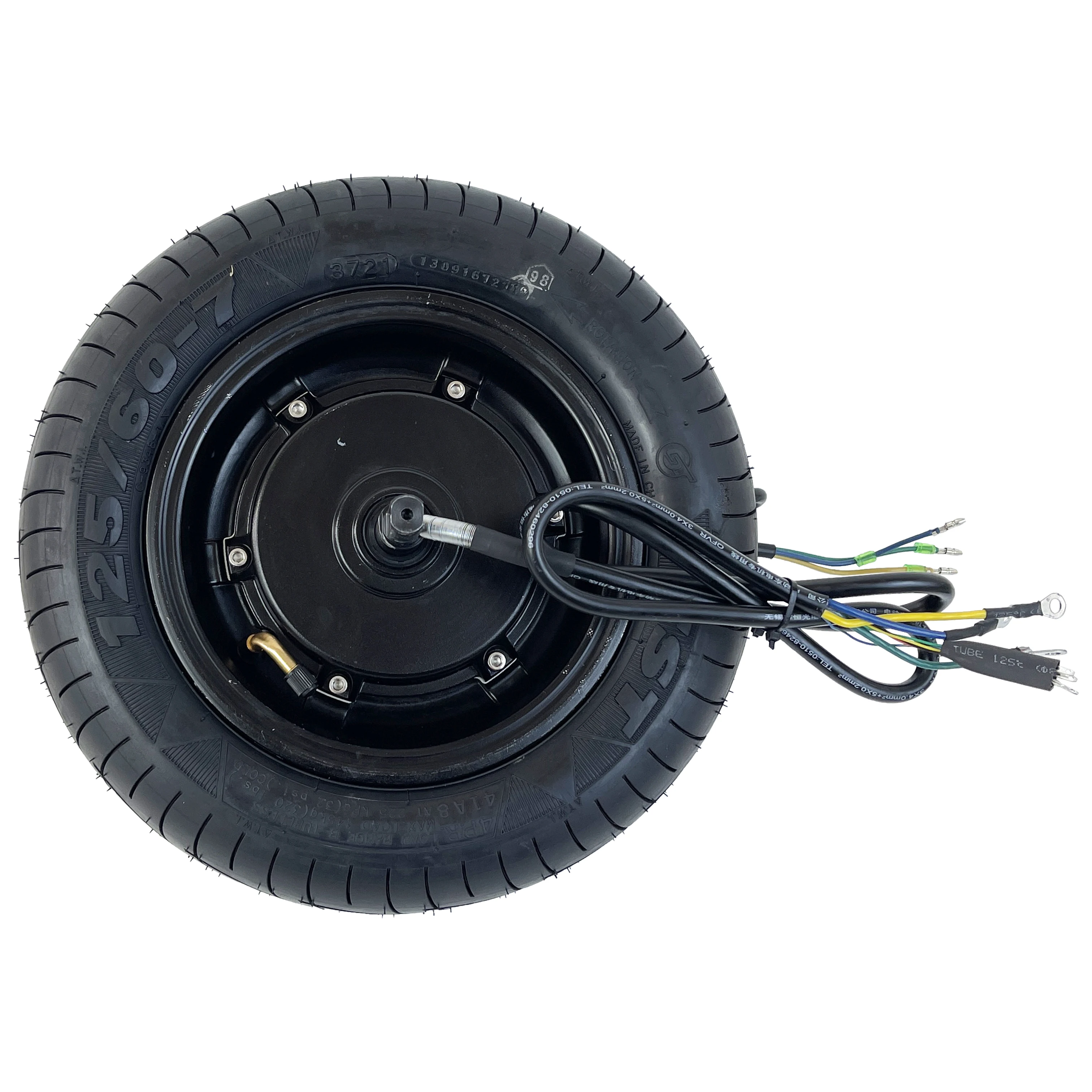 High speed DC brushless 13 Inch Double Outlet 60V 72V 96V 7000W 170km/h electric hub motor with off-road tire
