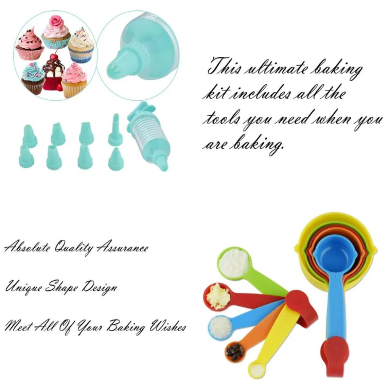 2020 Hot Sale 44PCS Kitchenware Cake Decorating Baking Full Set of Cake Baking Tools for Adult Beginner