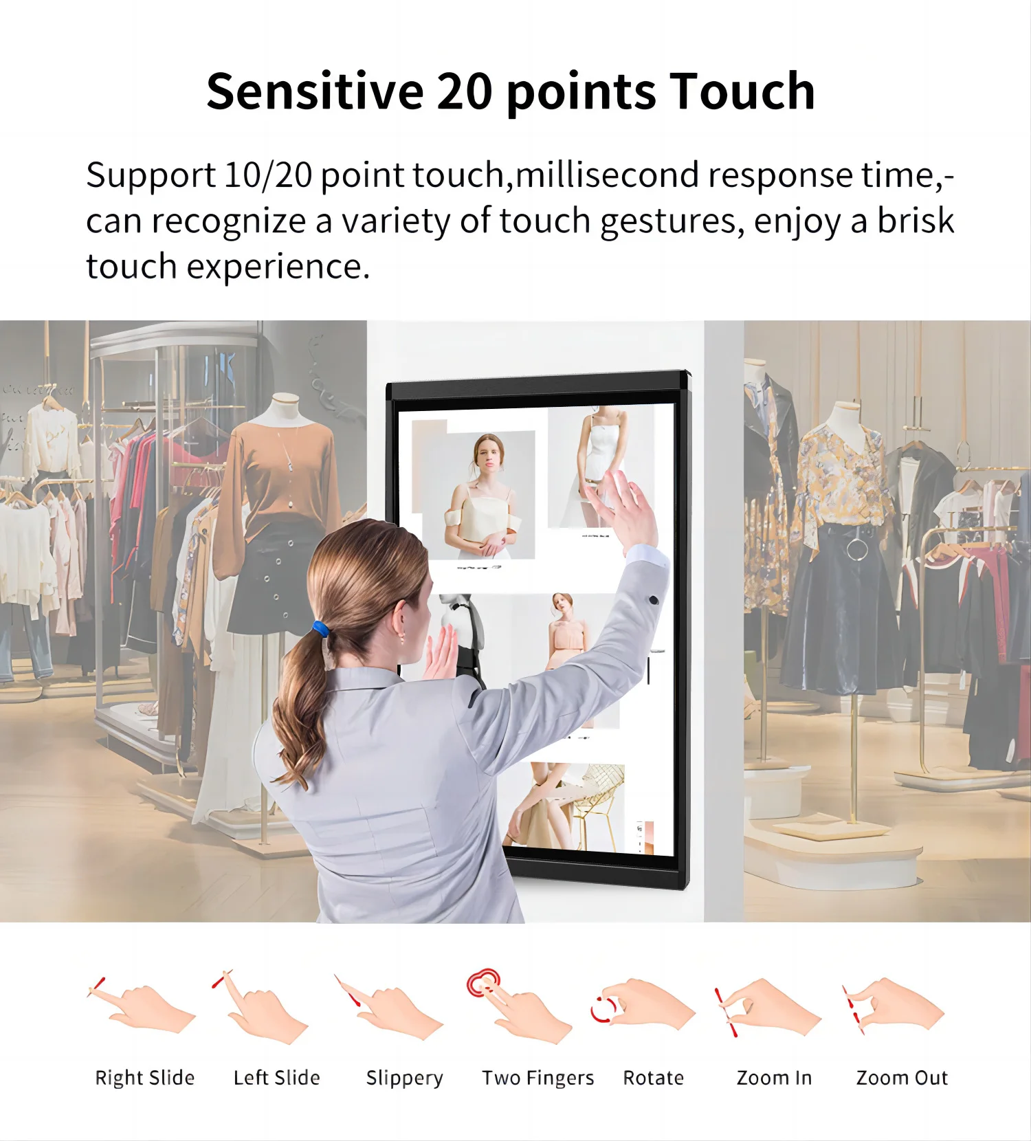 OEM 49 Inch 4k Wifi Lcd Digital Signage And Displays Touch Digital Signage Equipment For Shopping Mall