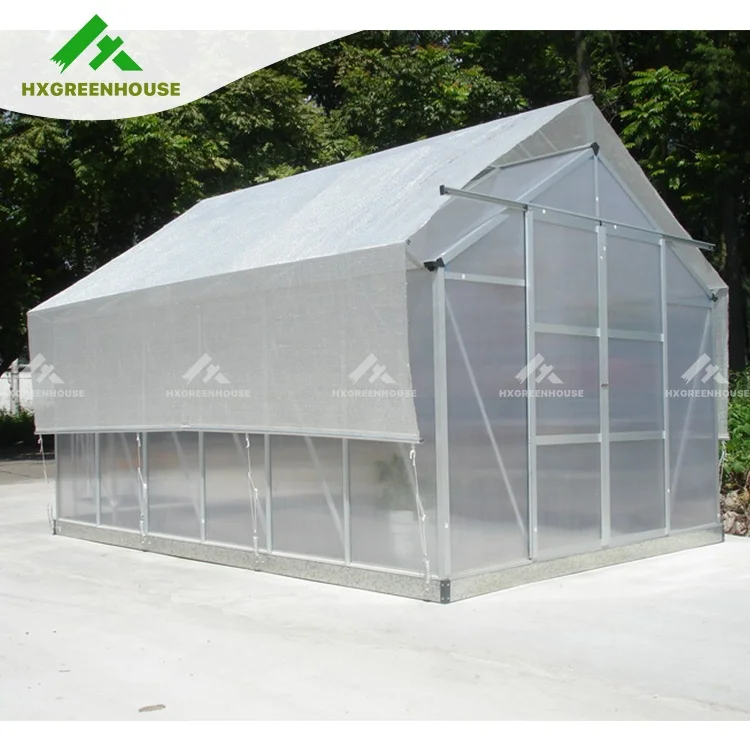 Led grow light hydroponics system vertical industrial diesel heater greenhouse wiggle wire Aluminium Commercial Greenhouses