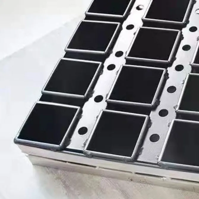 Factory supply 20 straps square mini loaf bread tin 12 Strap Glazed aluminum alusteel Bread Loaf Pan