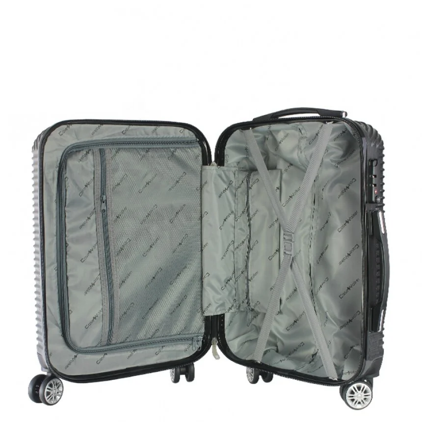 promotional selected logo printing low MOQ ABS PC 20 24 28 INCH travelling luggage European Market voyage trolley luggage case