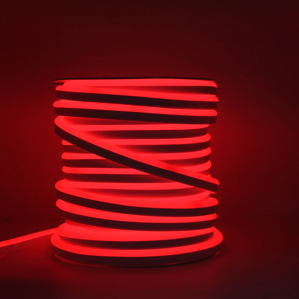 Relight 50m Per Roll AC neon Strip Light 220V PVC Neon Flex RGB Color 15x25mm With Adapter
