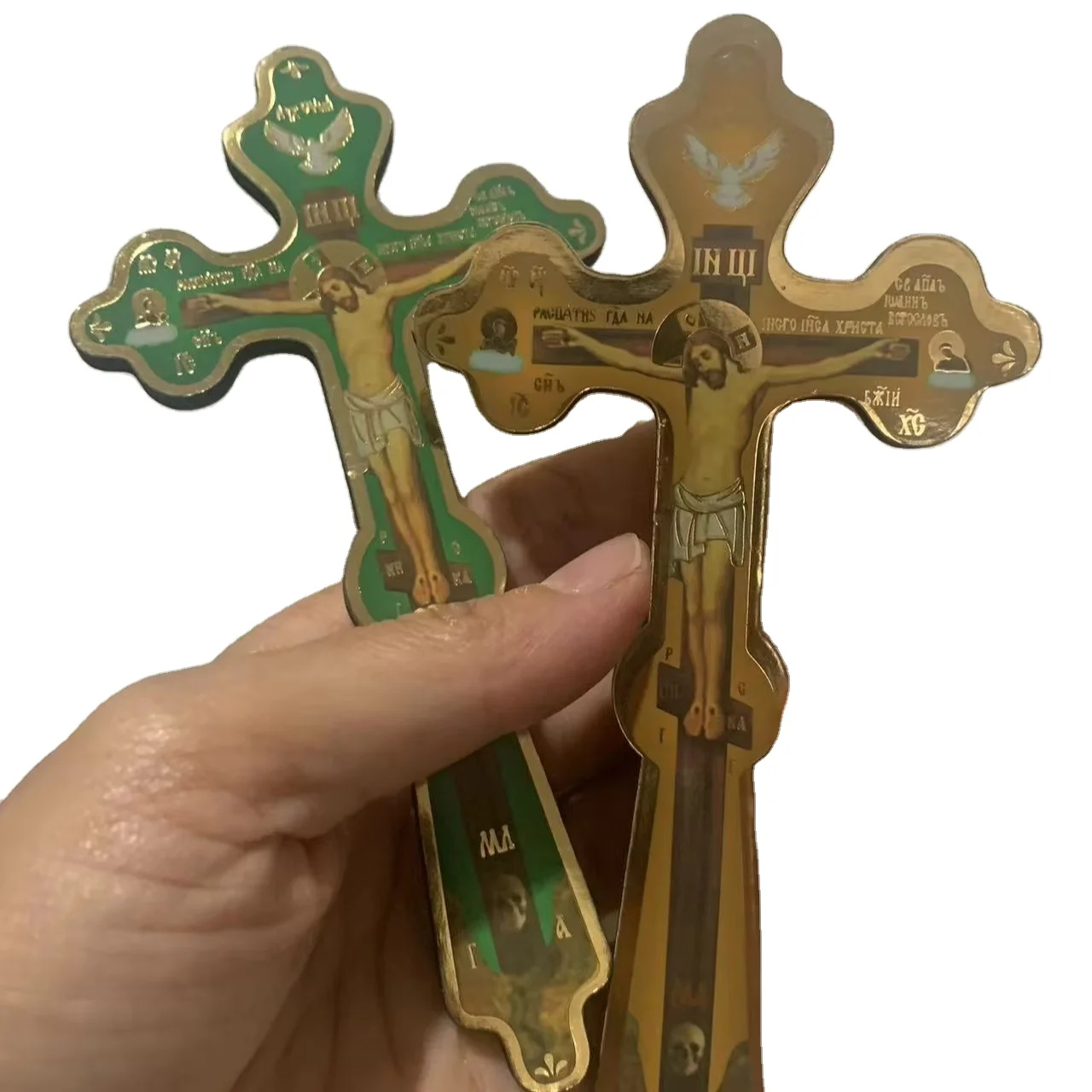 14*7 см 2 цвета Иисус Христос крест