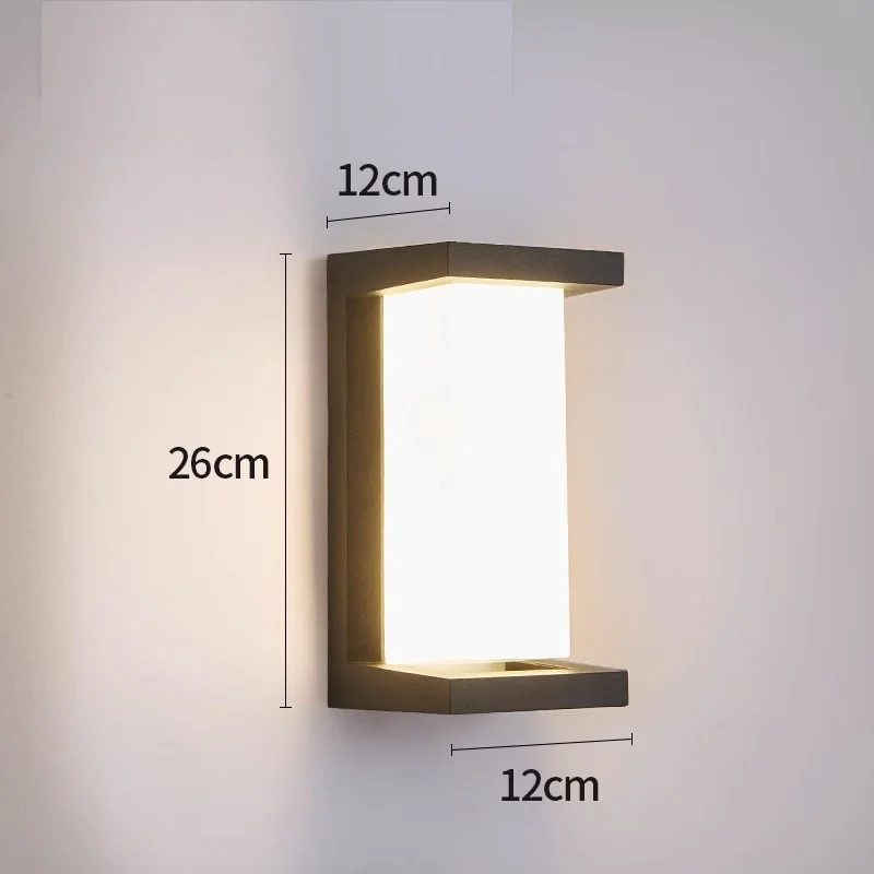 Modern Energy Saving Led Outdoor Wall Mounted Lighting 12V Wall Lamp Light Fixtures Wall Mount ip65 Led Garden Light