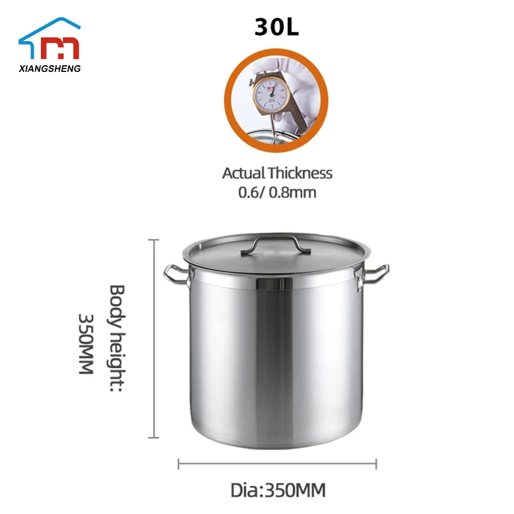 high quality giant cooking pot and pan kitchen ware restaurant hotel  large commercial meat  multifunctional cooking pot