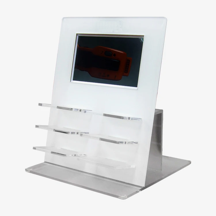 Design acrylic eyewear display with LCD screen led sunglasses display rack for glasses store